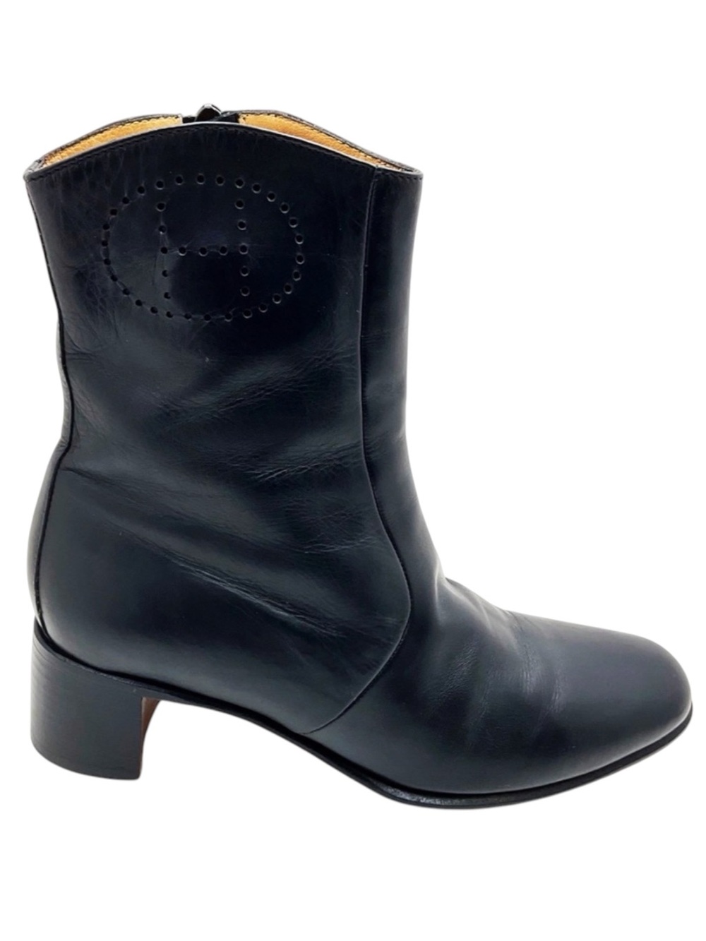 {Hermès} Signature “H” Leather Ankle Booties
